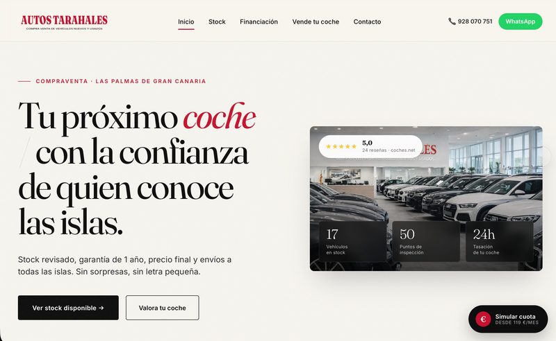 Web de Autos Tarahales
