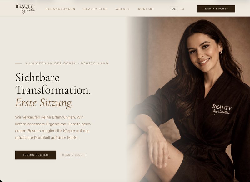Web de Beauty by Caballero