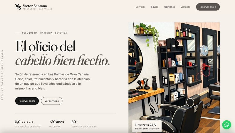 Web de Víctor Santana Peluqueros