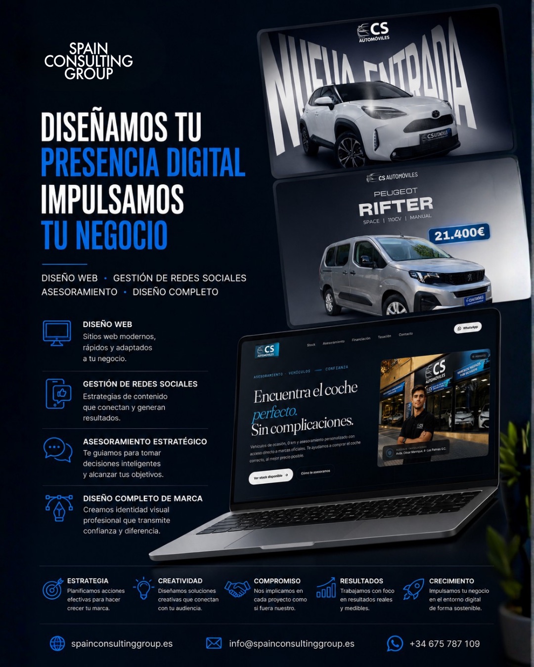 CS Automóviles — Digitalprojekt von Spain Consulting Group