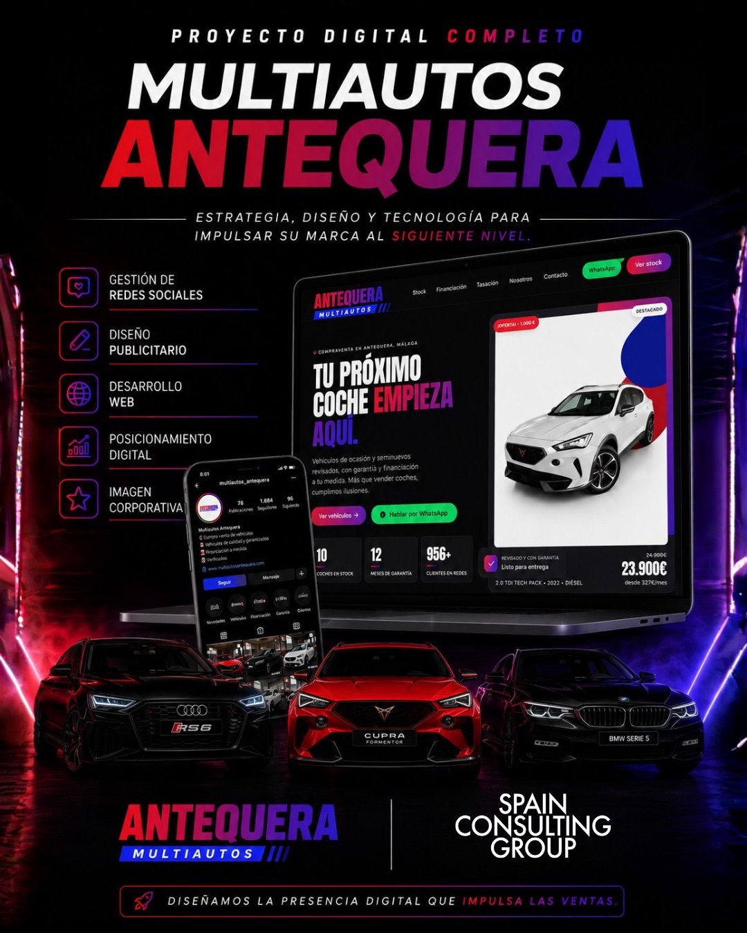Multiautos Antequera — komplettes Digitalprojekt