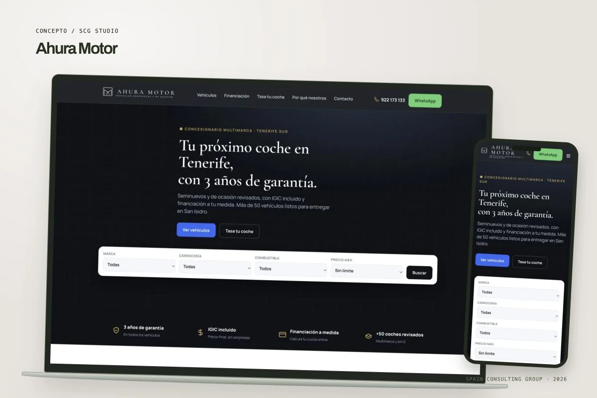 Presentation mockup · Ahura Motor