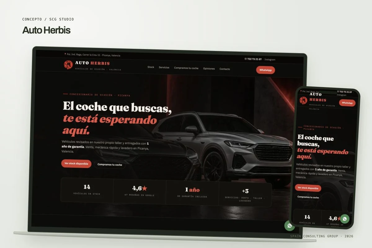 Presentation mockup · Auto Herbis