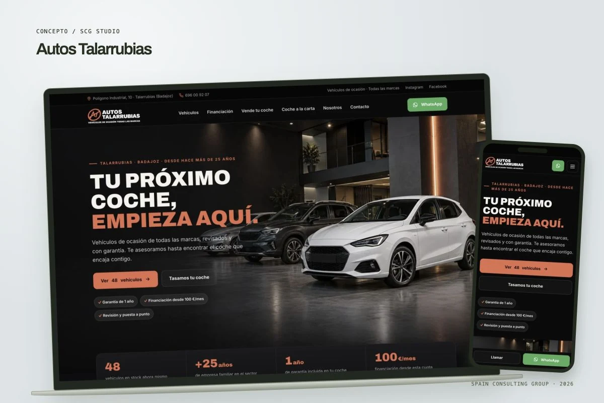 Presentation mockup · Autos Talarrubias