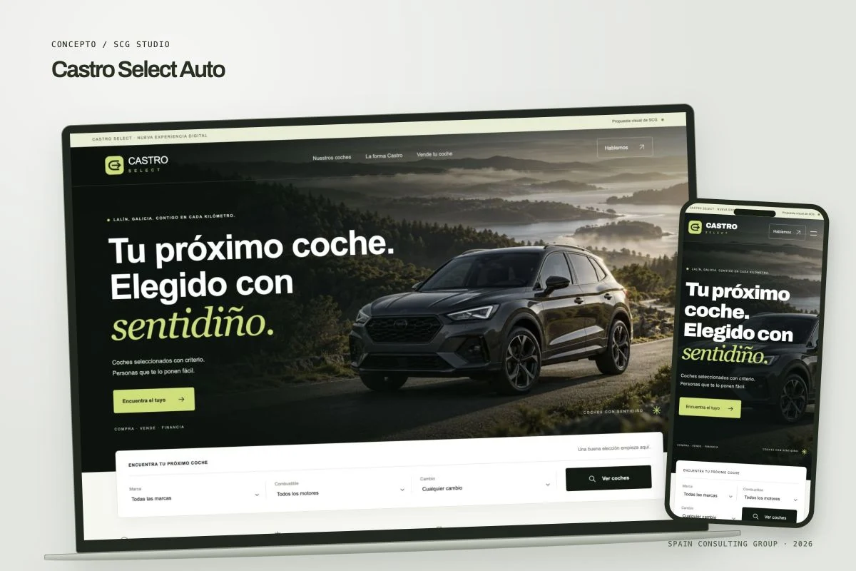 Presentation mockup · Castro Select Auto