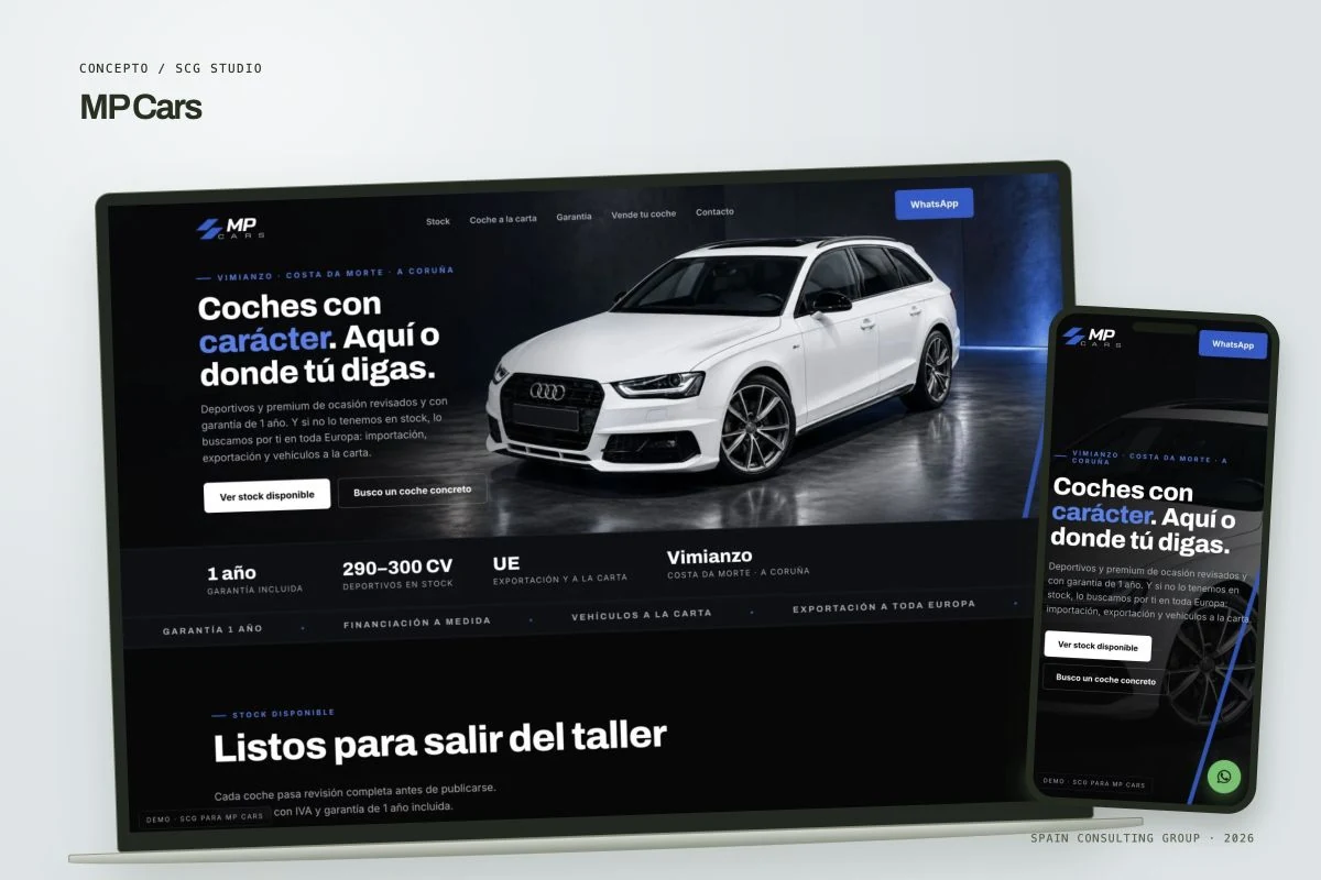 Presentation mockup · MP Cars