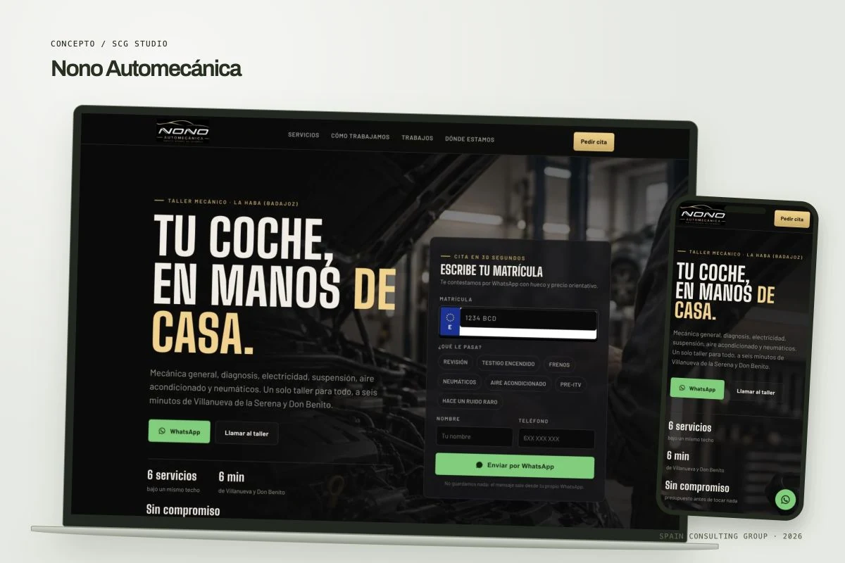 Presentation mockup · Nono Automecánica