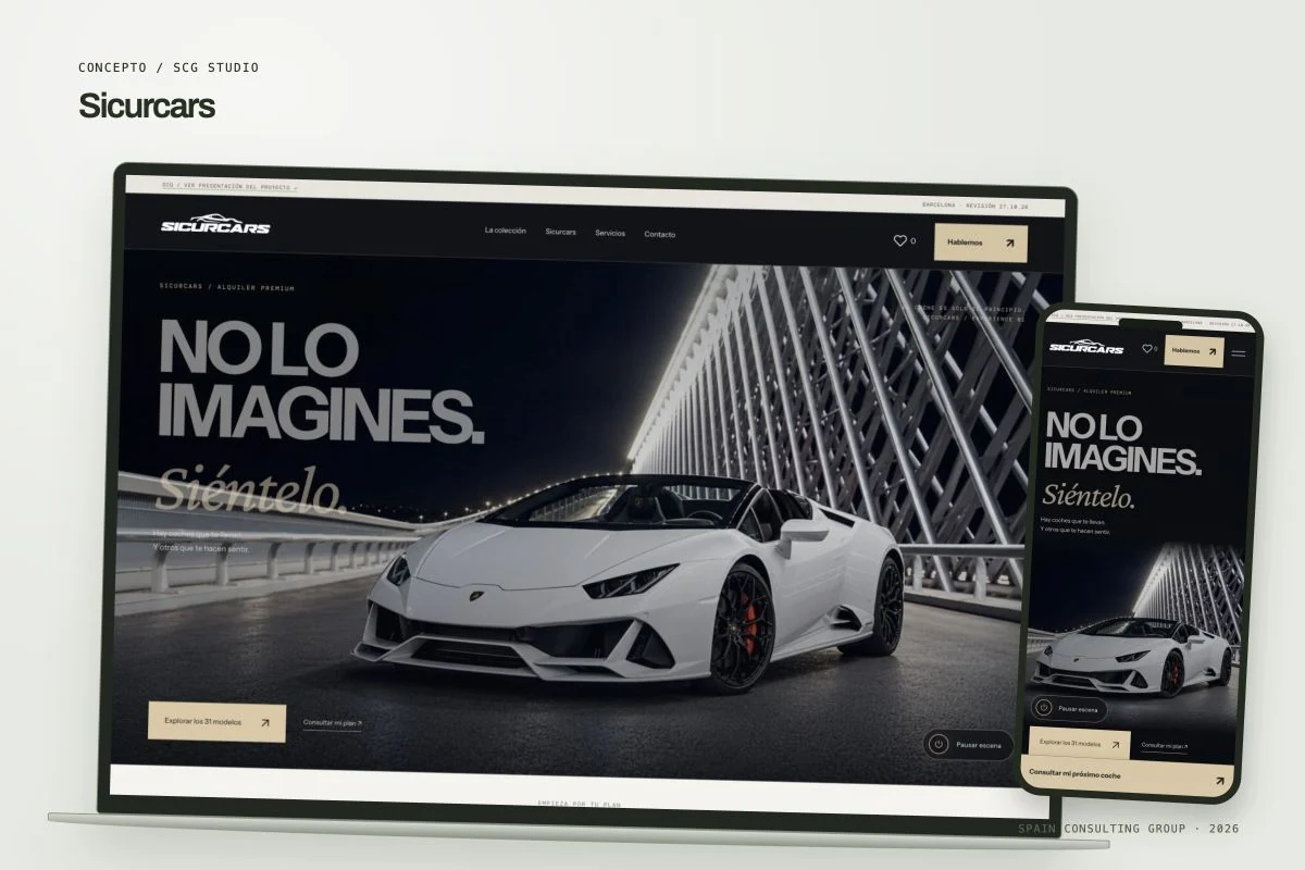 Presentation mockup · Sicurcars