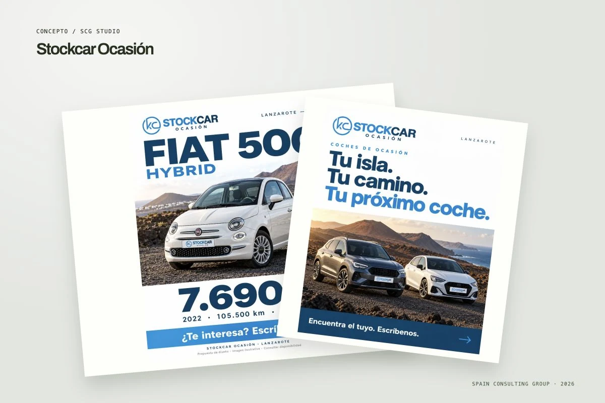 Presentation mockup · Stockcar Ocasión