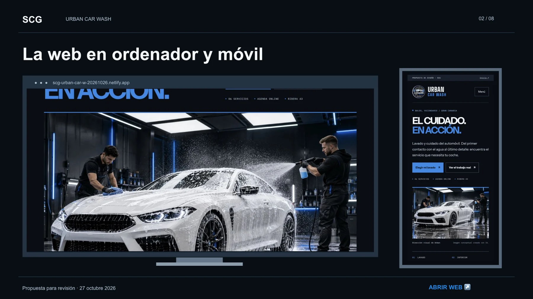 Presentation mockup · Urban Car Wash