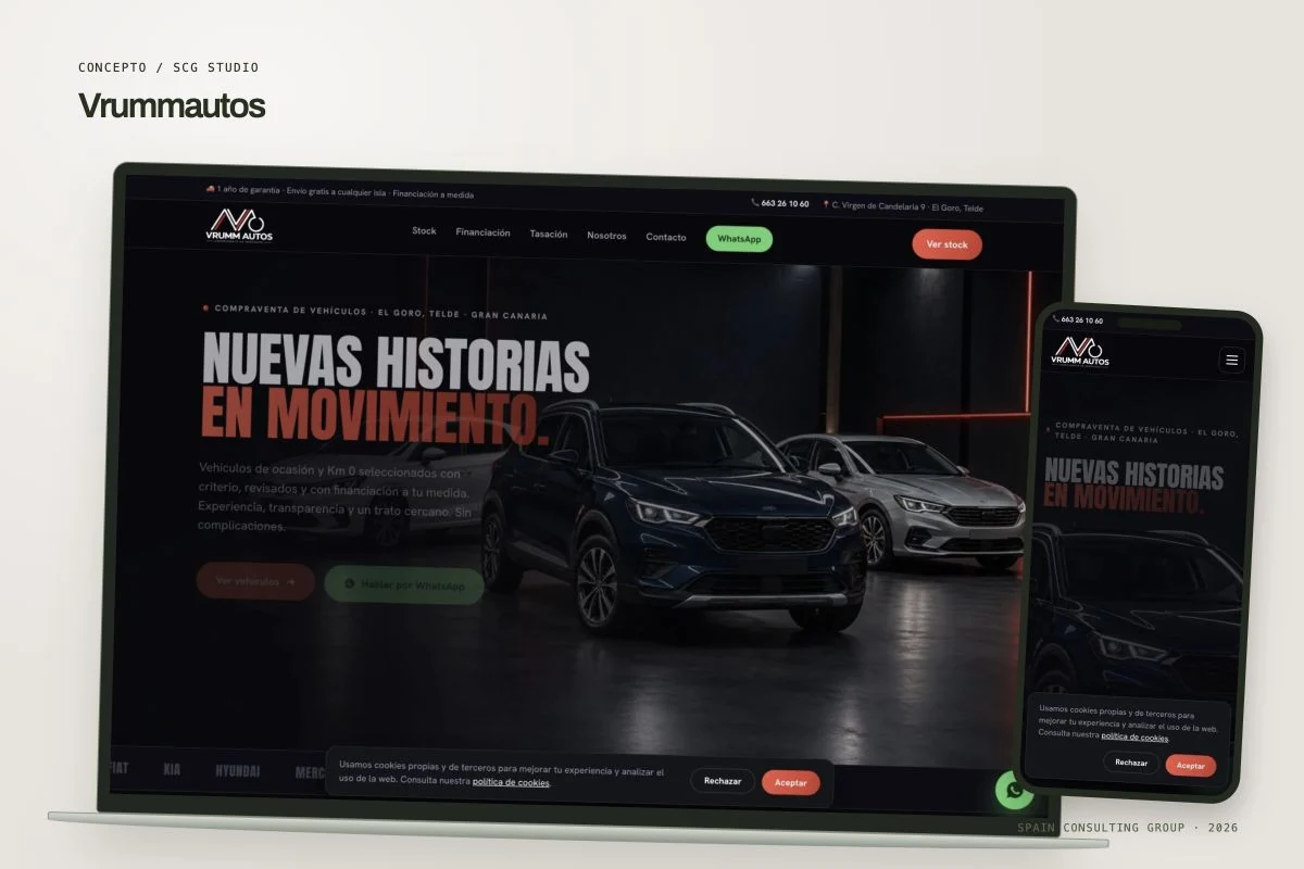 Presentation mockup · Vrummautos